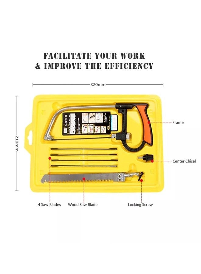 NIKTION 7 In 1 DIY Hand Saw Multi-Purpose Small Hacksaw Frame With Hack saw Bar Model Steel Saw Woodworking Jigsaw Devil Saw - Image 3